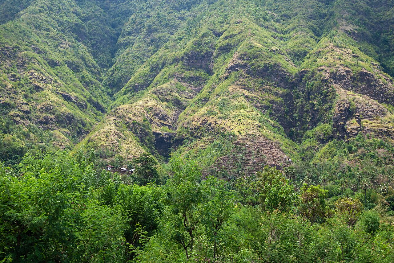 Landscape on the northeastern slopes of Mount Lempuyang/Seraya, Bali, Indonesia