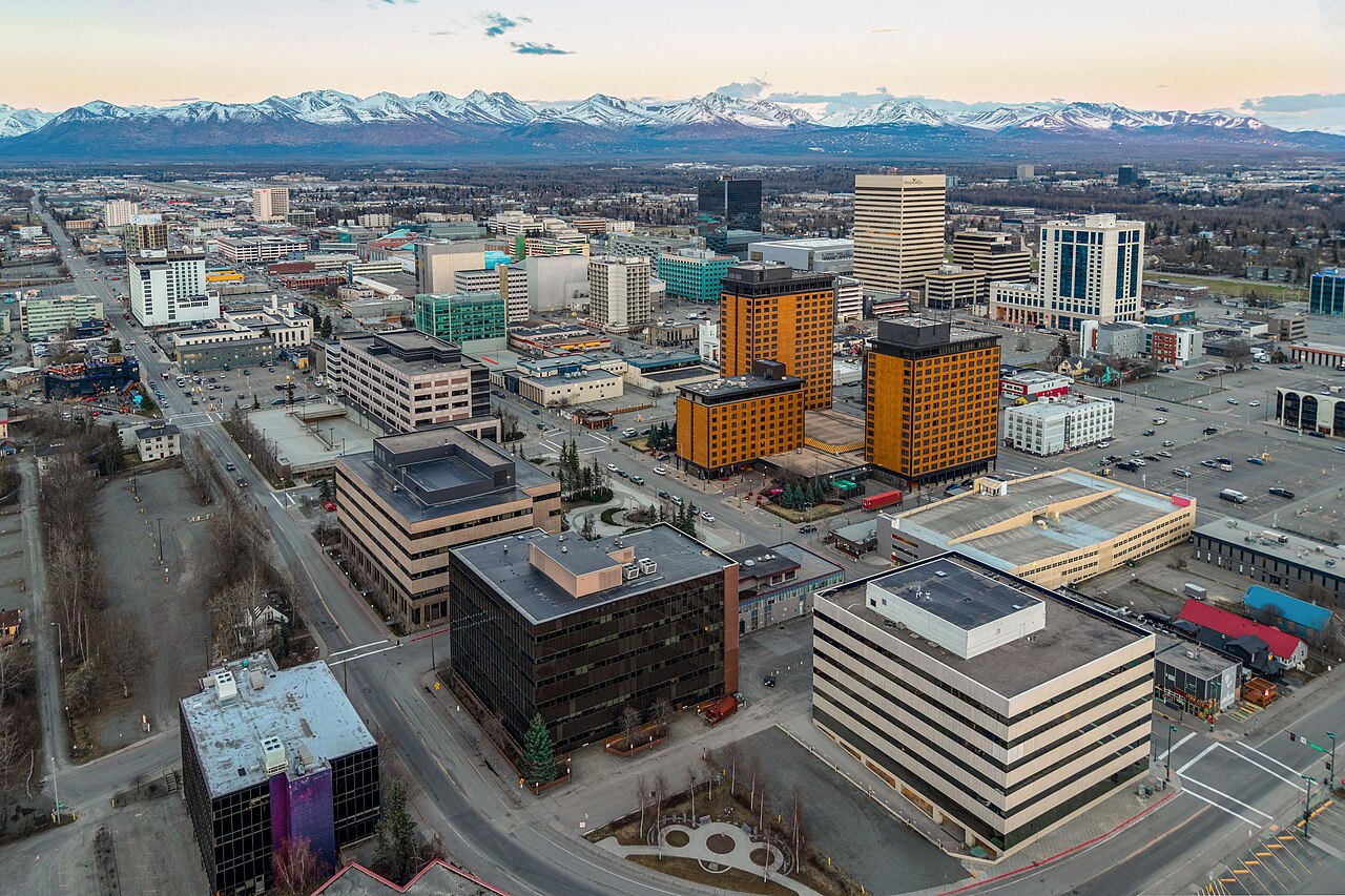 View of Anchorage, Alaska, United States