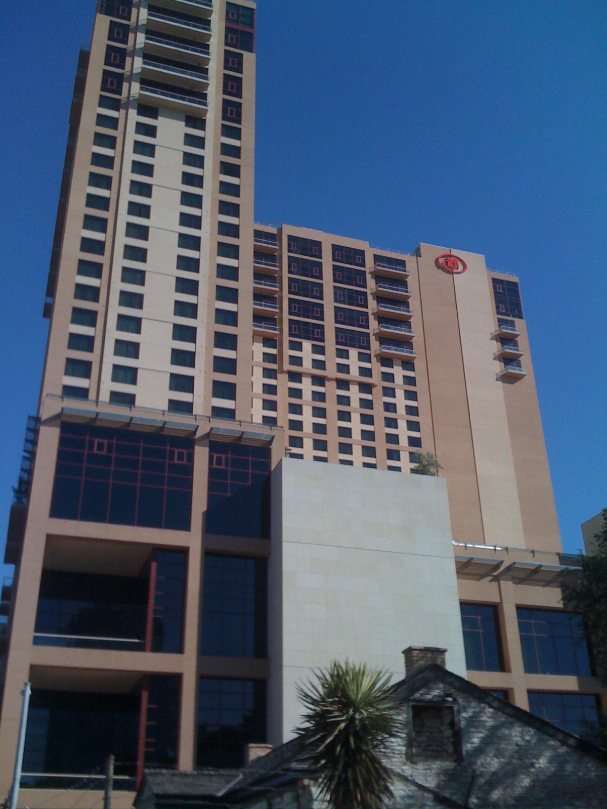 Hilton Austin exterior, photographed 27 October 2008